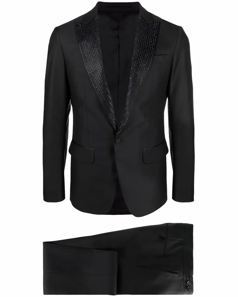 Dsquared2 Verzierter Anzug - Schwarz Schwarz