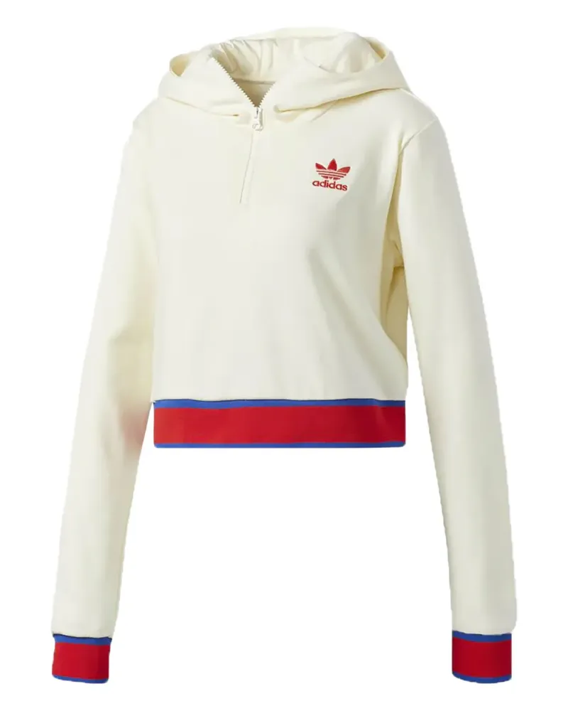 adidas Verzierter Arts Cropped-Hoodie - Weiß Weiß
