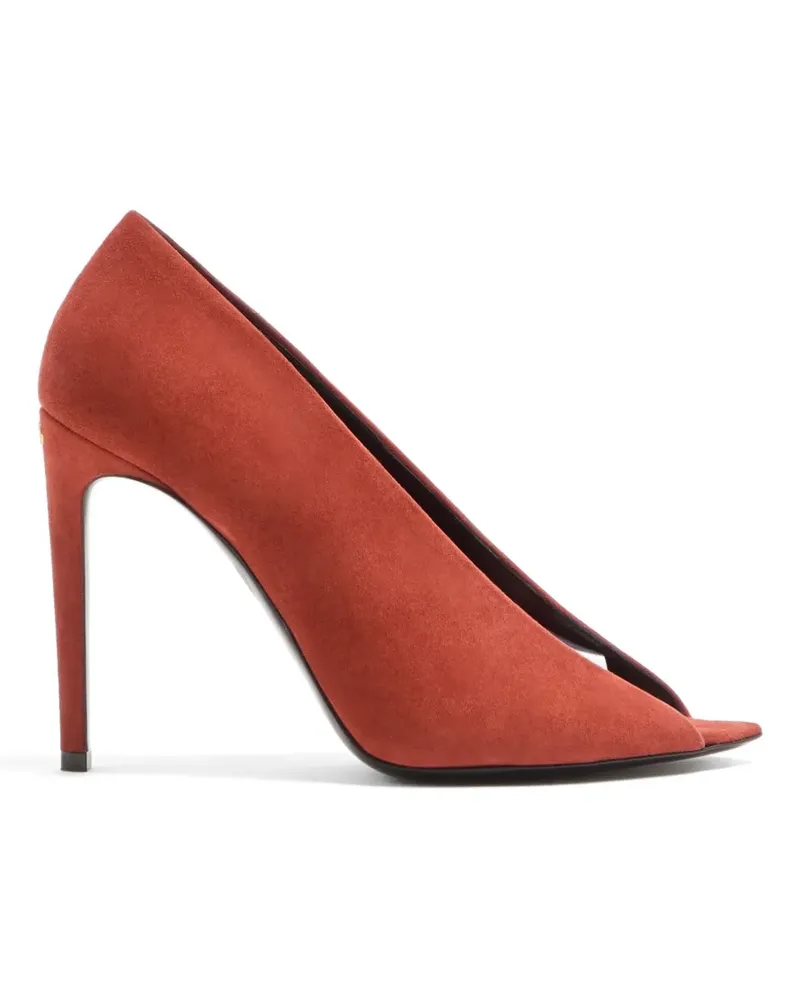 Valentino Garavani open-toe révélé suede pumps 105mm - Rot Rot