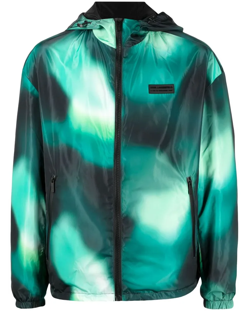 Karl Lagerfeld Wendbarer Windbreaker in Batikoptik - Grün Grün