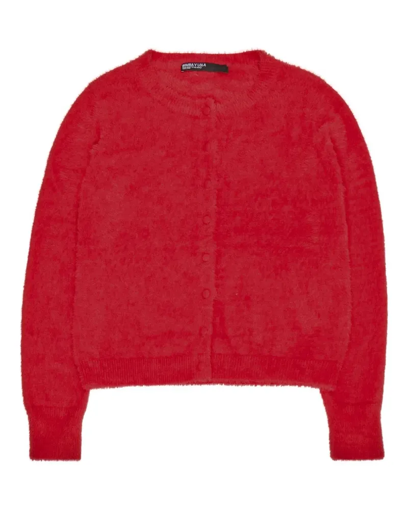 BIMBA Y LOLA Geknöpfter Cardigan mit U-Ausschnitt - Rot Rot