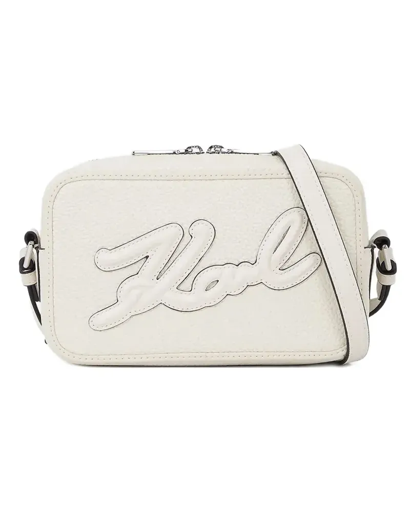 Karl Lagerfeld Umhängetasche mit Logo-Stickerei - Weiß Weiß