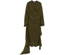 Seidenkleid mit Monogramm - Grün