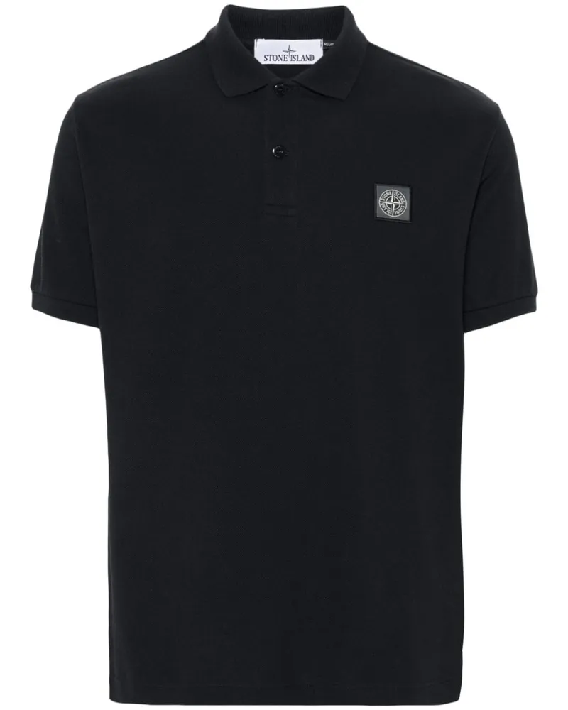 Stone Island Poloshirt mit Kompass-Applikation - Blau Blau