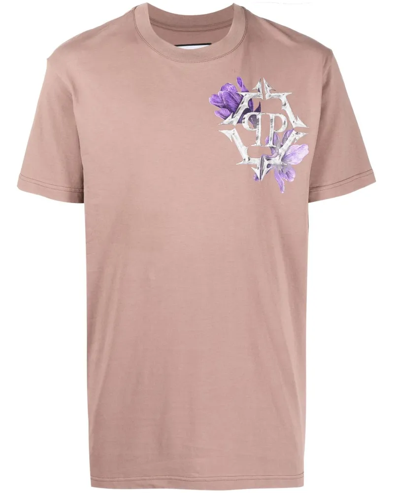 Philipp Plein T-Shirt mit Logo-Print - Braun Braun