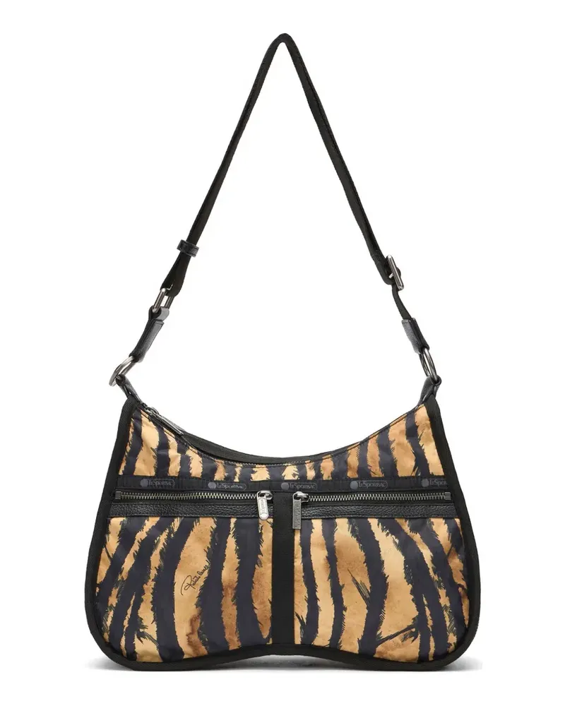 Roberto Cavalli Torino tiger-print shoulder bag - Braun Braun