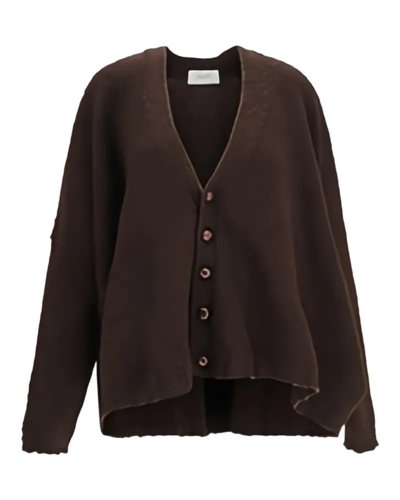 Golden Goose cardigan in Casentino-effect brown wool - Braun Braun