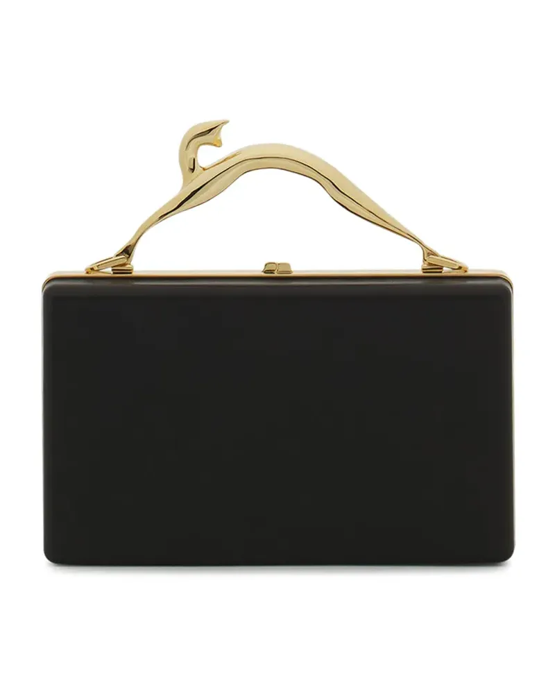 Lanvin Clutch mit Cat-Henkel - Schwarz Schwarz