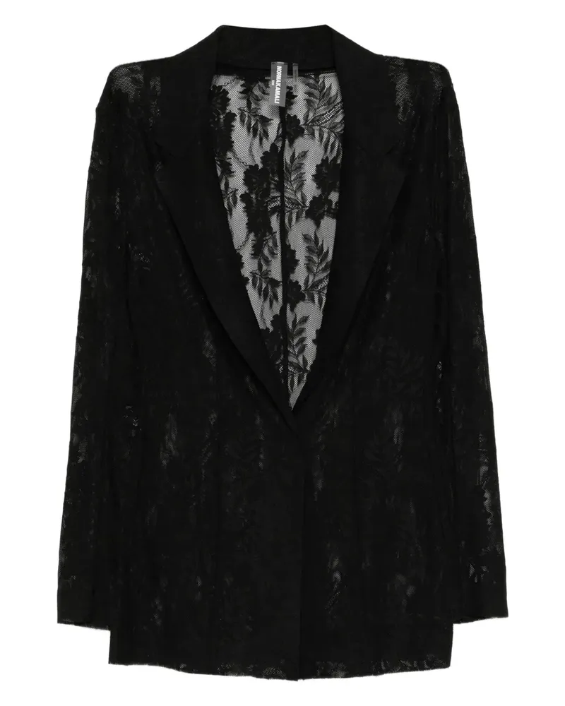 Norma Kamali Einreihige Classic Jacke - Schwarz Schwarz