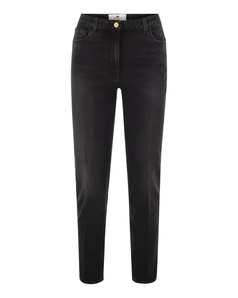 Elisabetta Franchi high-waisted slim-fit jeans - Schwarz Schwarz