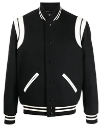 Saint Laurent Teddy bomber jacket Schwarz