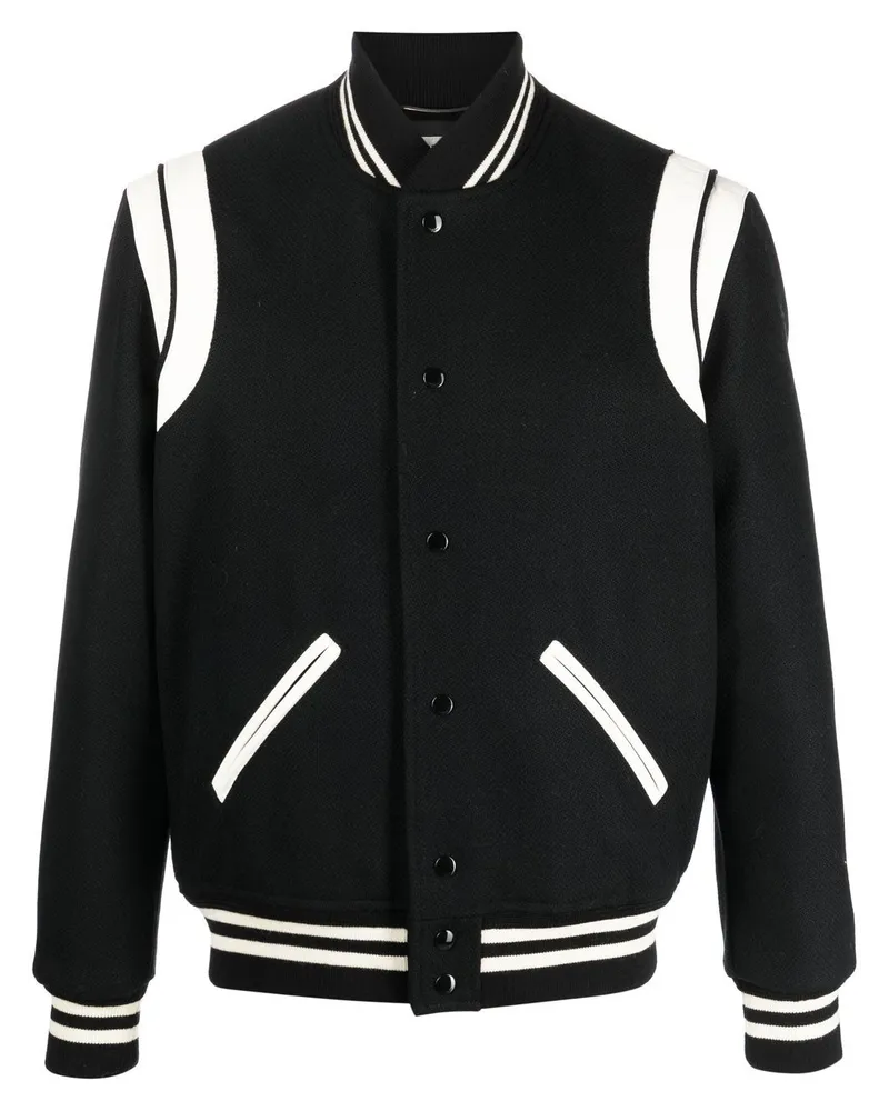 Saint Laurent Teddy bomber jacket - Schwarz Schwarz