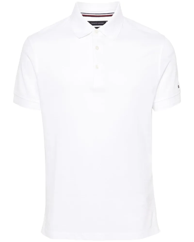 Tommy Hilfiger Pikee-Poloshirt mit Logo-Stickerei - Weiß Weiß