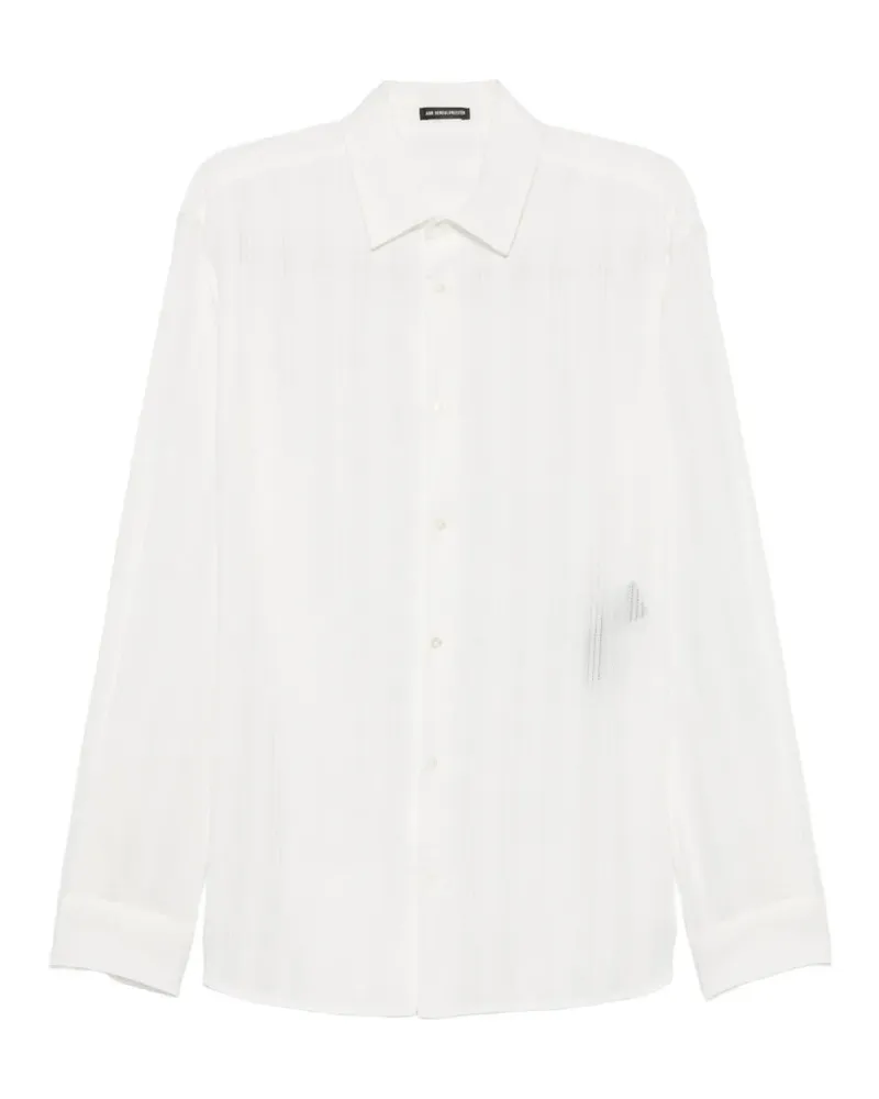 Ann Demeulemeester Hemd mit Nadelstreifen - Weiß Weiß