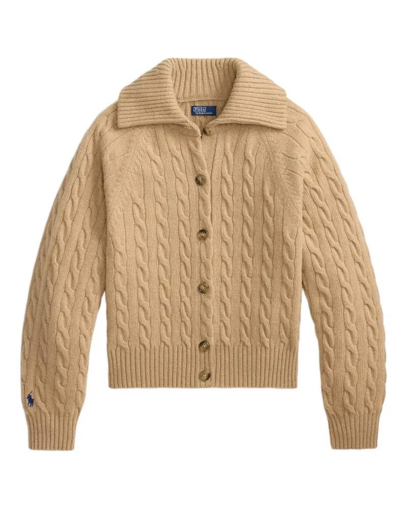 Ralph Lauren Cardigan mit Zopfmuster - Nude Nude