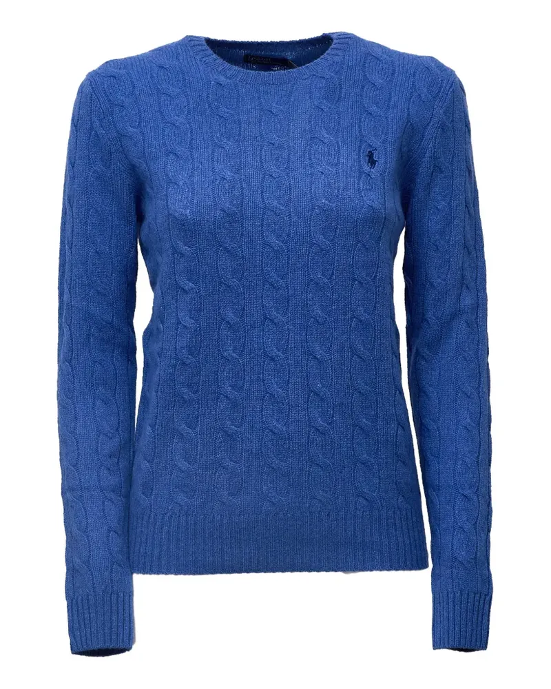 Ralph Lauren Pullover mit Zopfmuster und Logo-Stickerei - Blau Blau