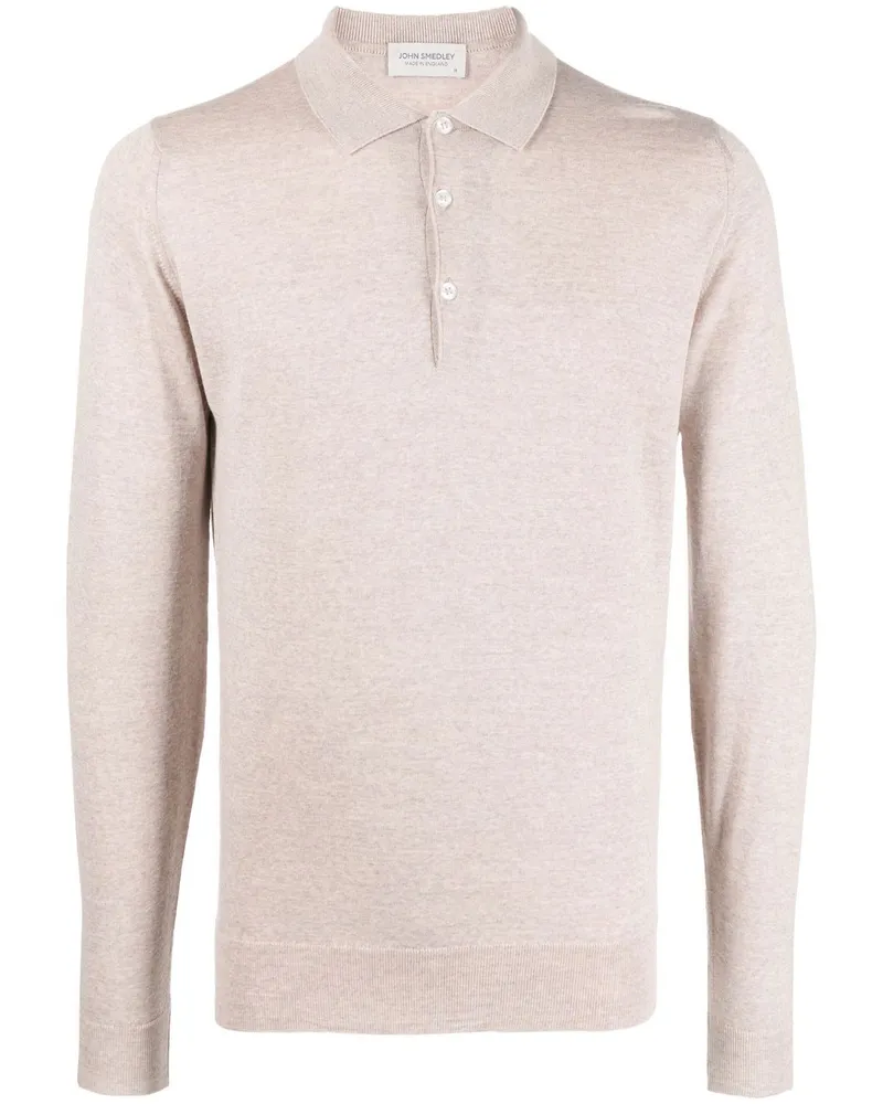 John Smedley Pullover mit Polokragen - Nude Nude