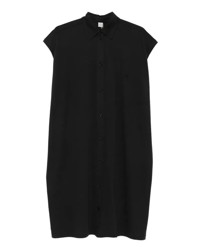 Totême button-fastening sleeveless midi shirt dress - Schwarz Schwarz
