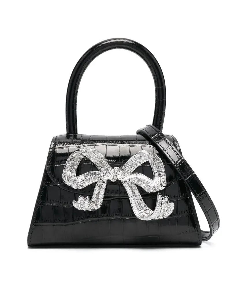 Self-Portrait Micro The Bow Handtasche - Schwarz Schwarz