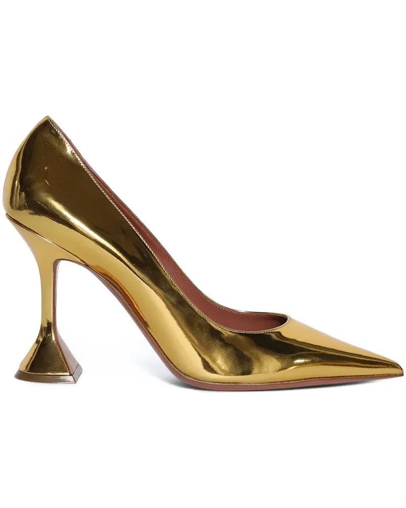 Amina Muaddi Ami Pumps 95mm - Gold Gold
