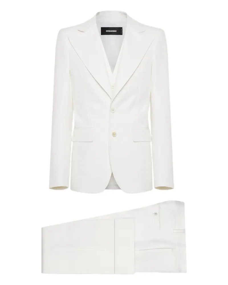 Dsquared2 Einreihiger 70s Anzug - Weiß Weiß