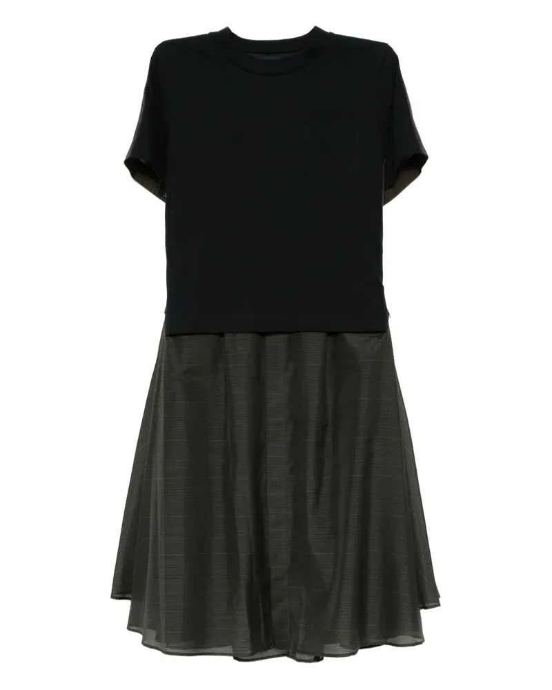Sacai Patchwork-Kleid - Blau Blau