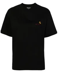 Carhartt WIP S American Script T-Shirt Schwarz