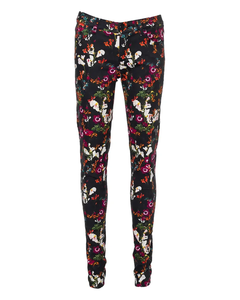 Alice + Olivia Hose mit Blumen-Print - Schwarz Schwarz