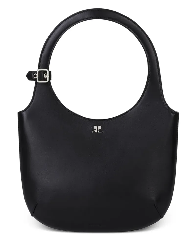 Courrèges Holy Schultertasche aus Leder - Schwarz Schwarz