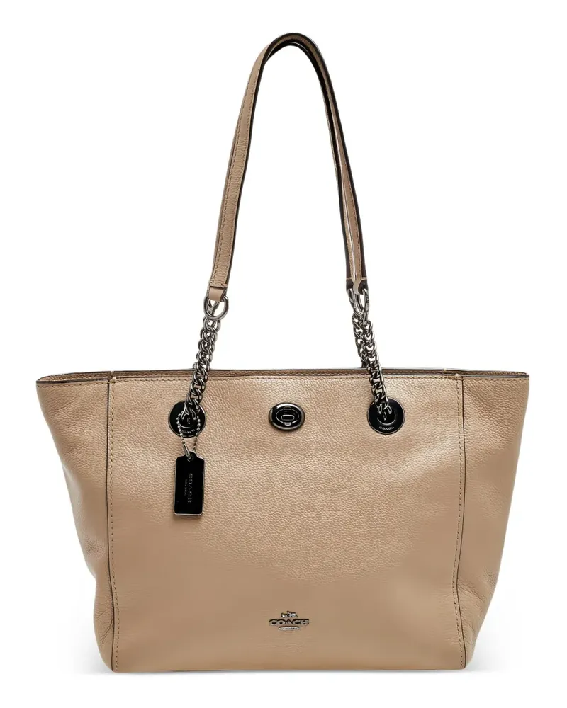 Coach Pre-owned Tote Bag mit Kettendetail - Nude Nude