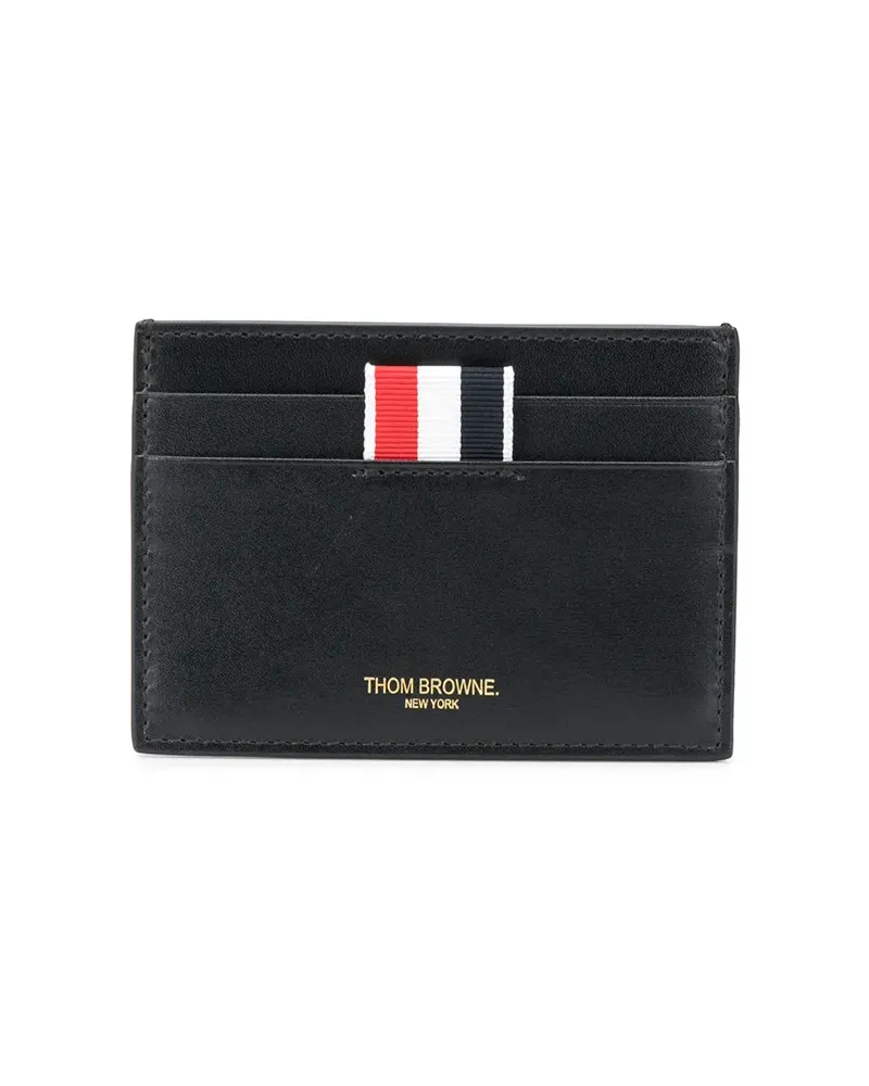 Thom Browne Kartenetui mit Logo - Schwarz Schwarz