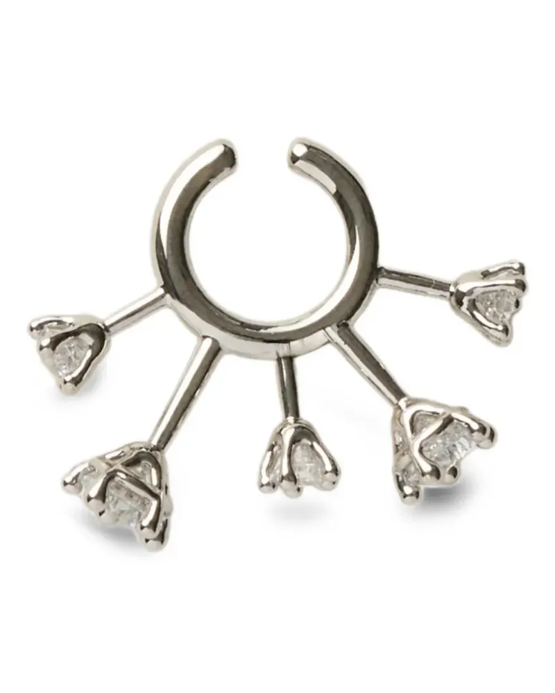 PANCONESI Kismet zircon single ear cuff - Silber Silber