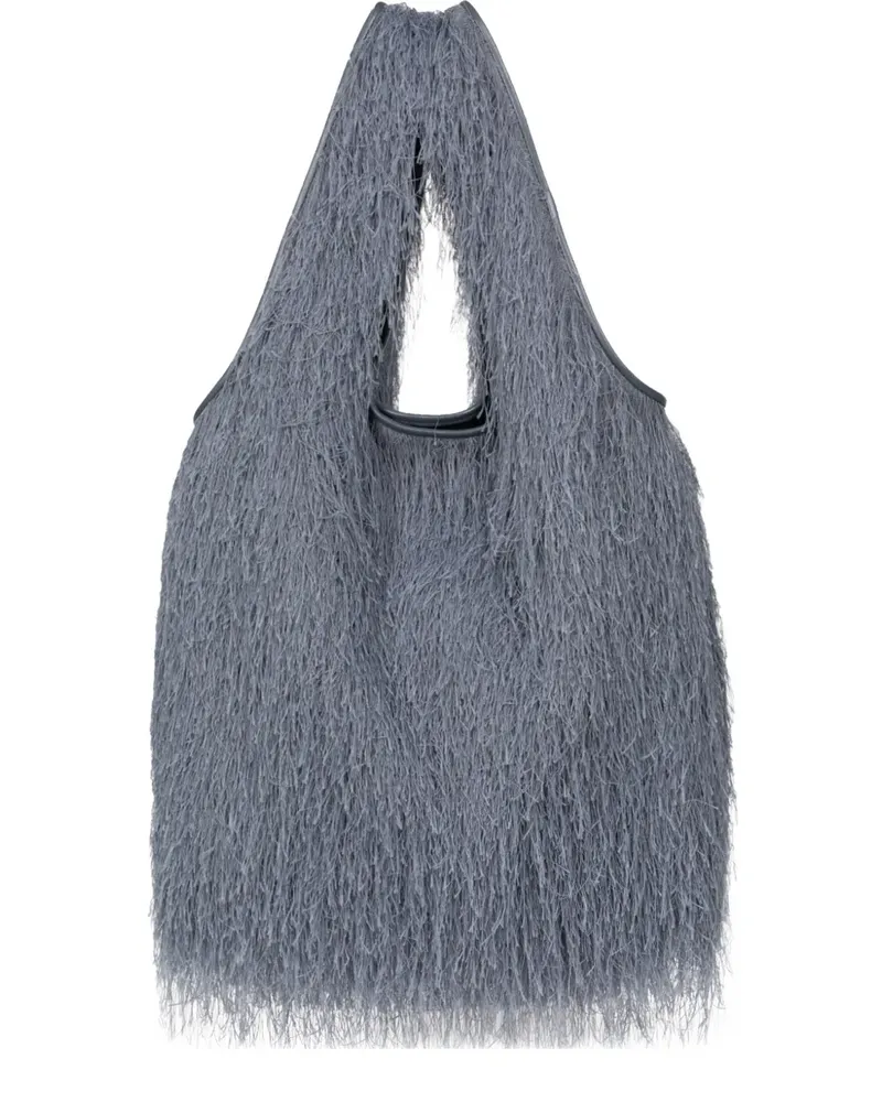Dries van Noten Shopper mit Fransen - Grau Grau