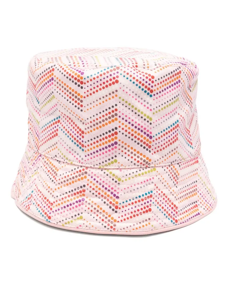Missoni Fischerhut mit Zickzackmuster - Rosa Rosa