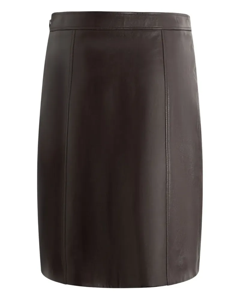Bally Minirock aus Leder - Braun Braun