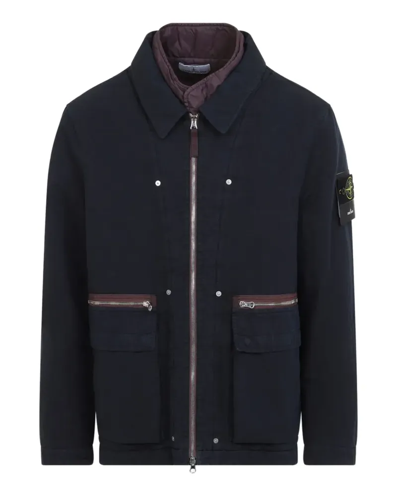 Stone Island Jacke mit Reißverschluss - Blau Blau