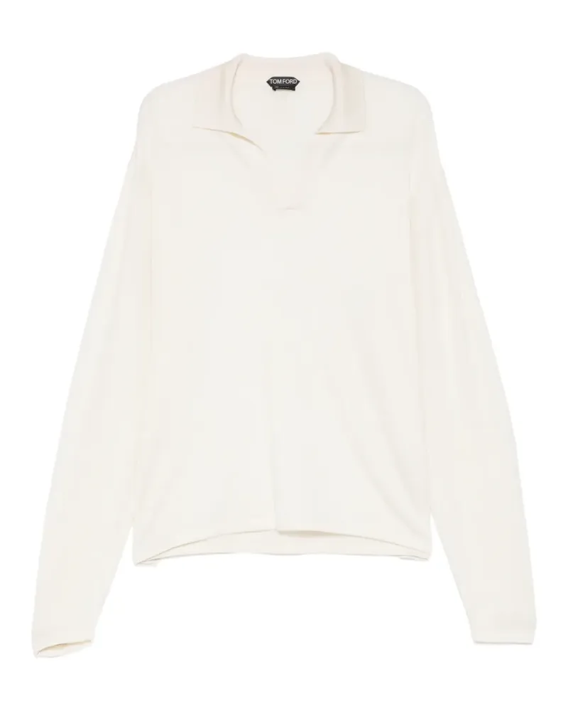 Tom Ford T-Shirt mit V-Ausschnitt - Nude Nude