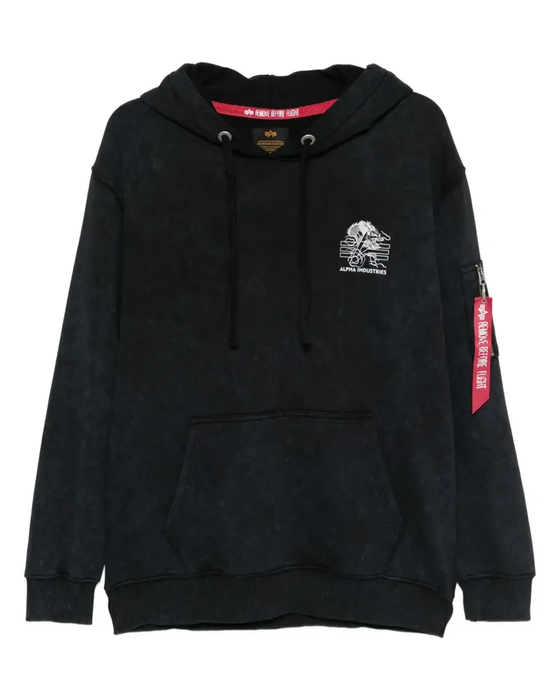 Alpha Industries Unfrm Army Hoodie - Schwarz Schwarz