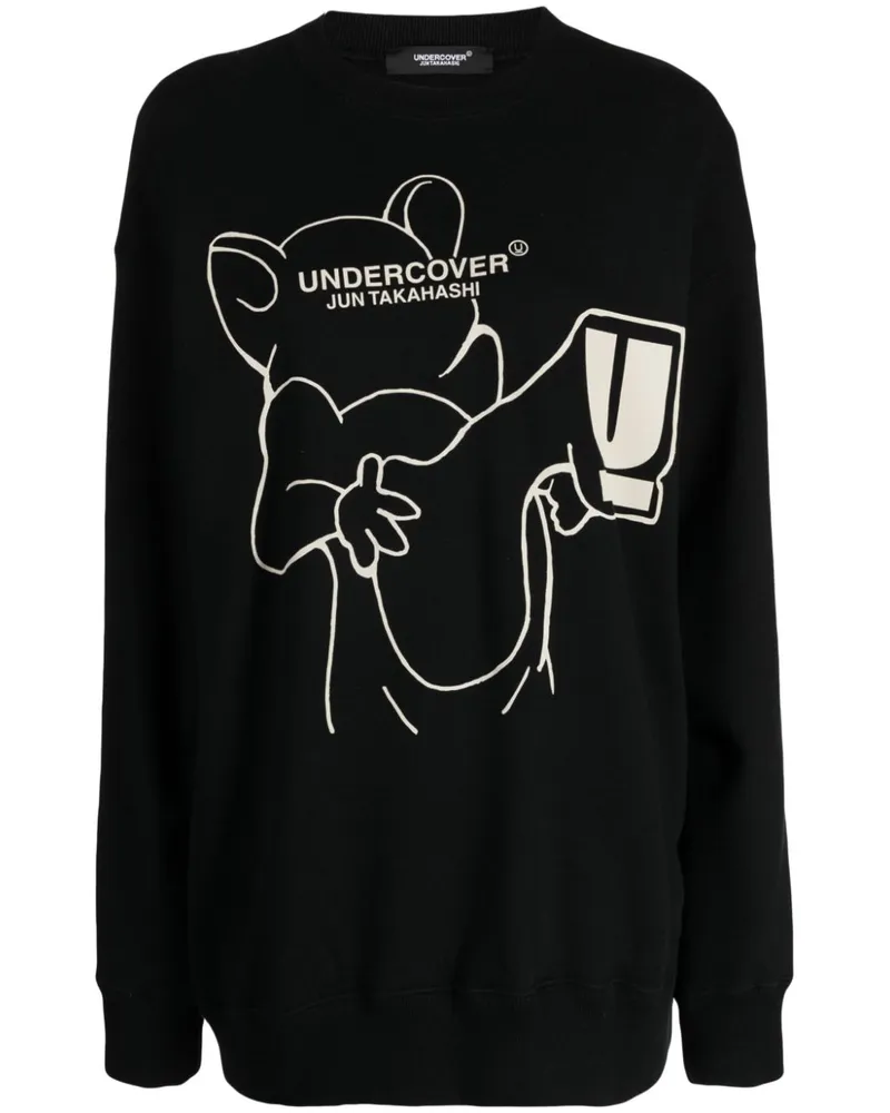 Undercover Sweatshirt mit grafischem Print Schwarz