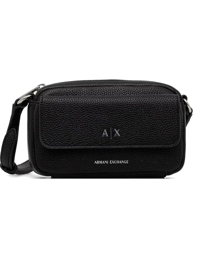 Armani Exchange logo cross body bag - Schwarz Schwarz