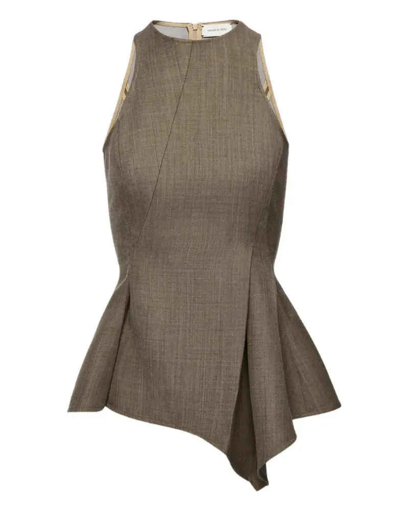 Magda Butrym peplum blouse - Braun Braun