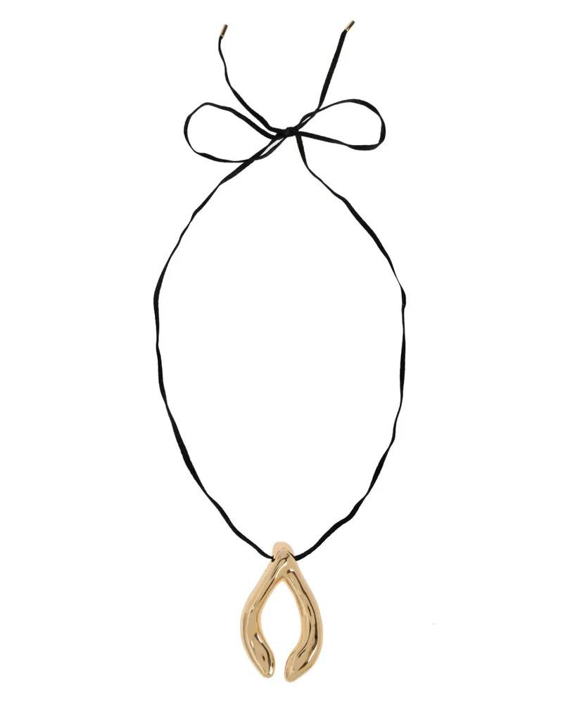Tory Burch Halskette mit Gabelbein-Motiv - Gold Gold