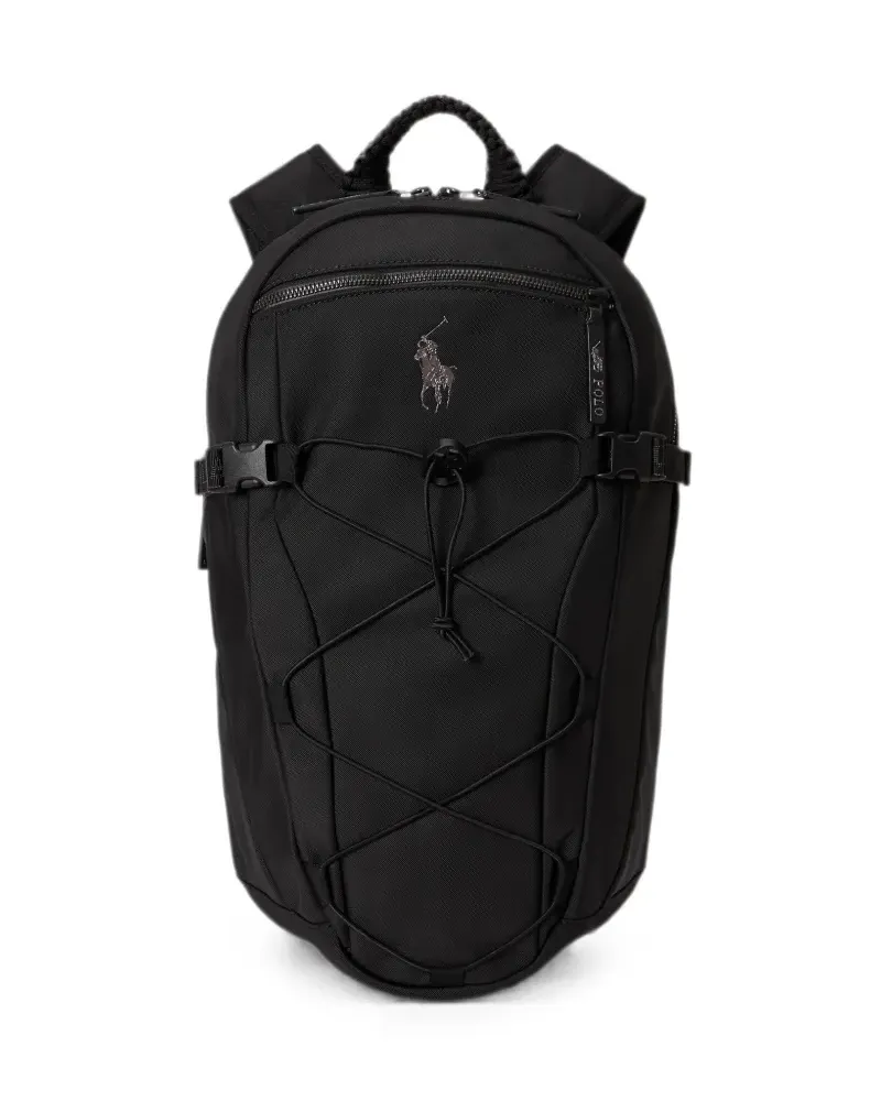 Ralph Lauren Rucksack mit Pony-Logo - Schwarz Schwarz