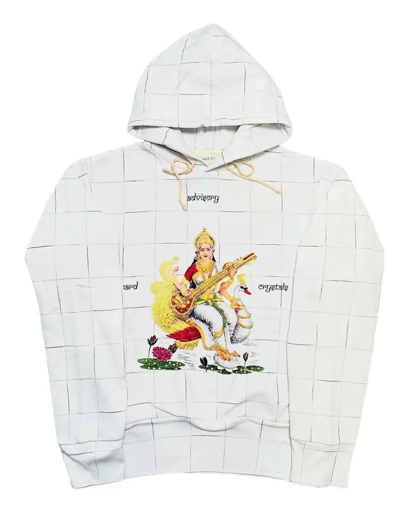 Abc. Langärmeliger Hoodie - Weiß Weiß