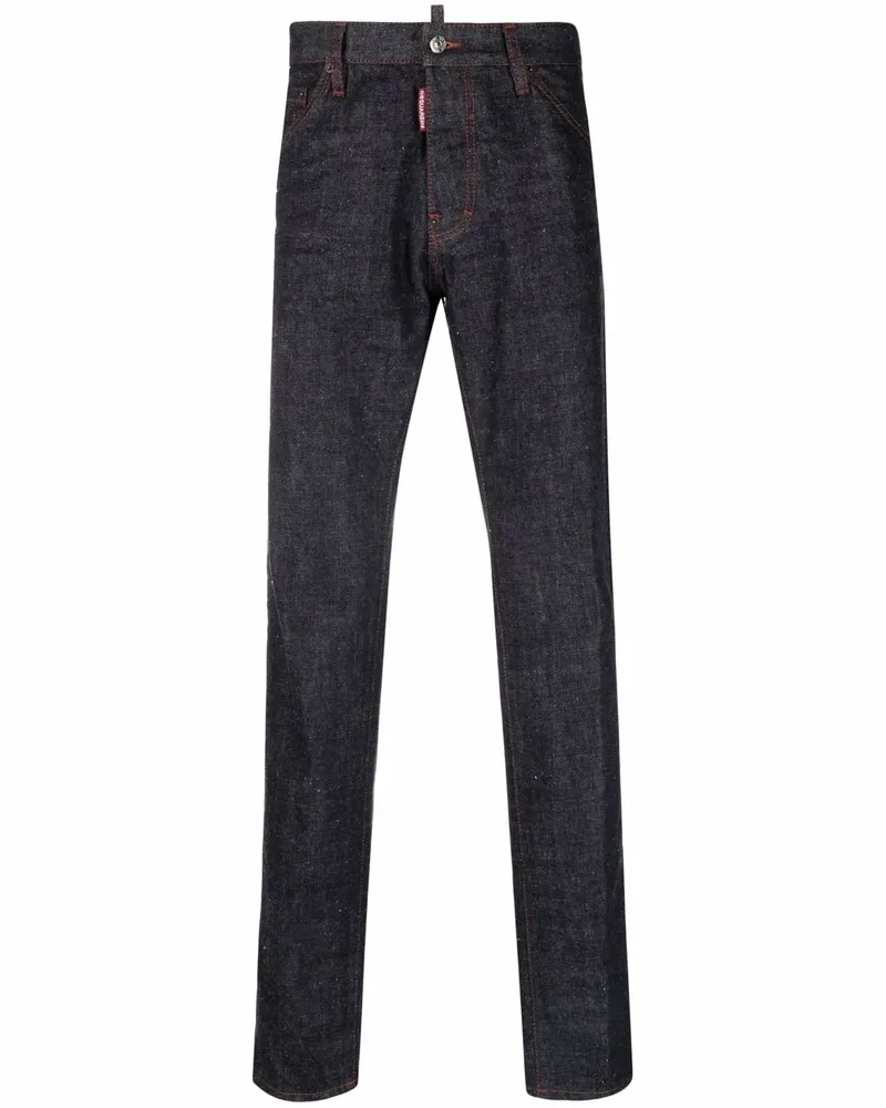 Dsquared2 Tapered-Jeans mit Logo-Print - Blau Blau