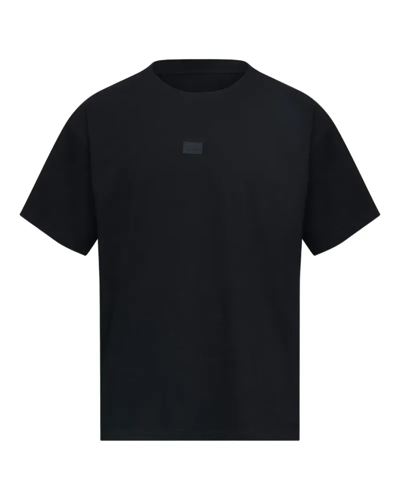 Maison Margiela T-Shirt mit Logo-Patch - Schwarz Schwarz