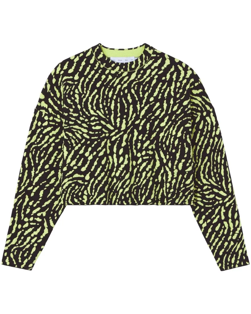 Proenza Schouler Pullover mit Animal-Jacquardmuster Schwarz