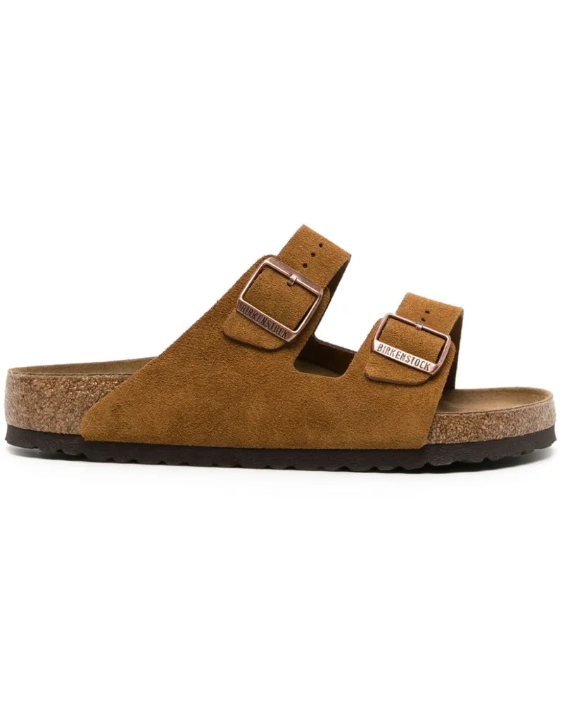 Birkenstock Arizona Pantoletten aus Wildleder - Braun Braun