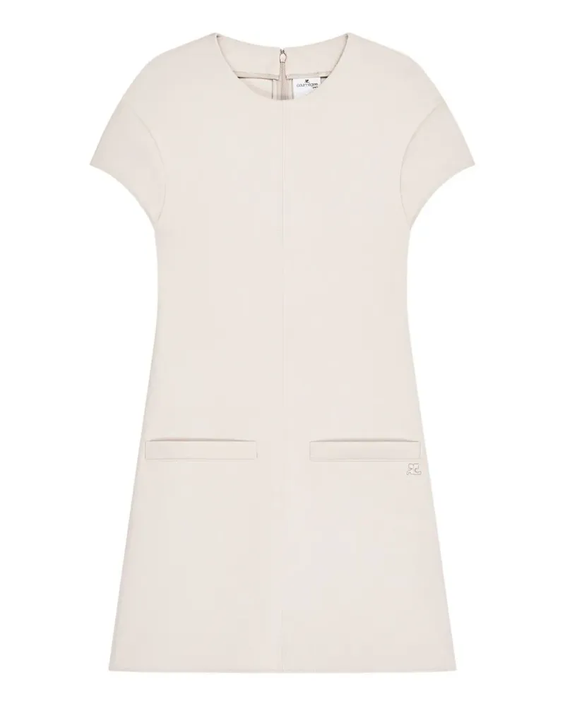 Courrèges Minikleid mit Taschen - Nude Nude
