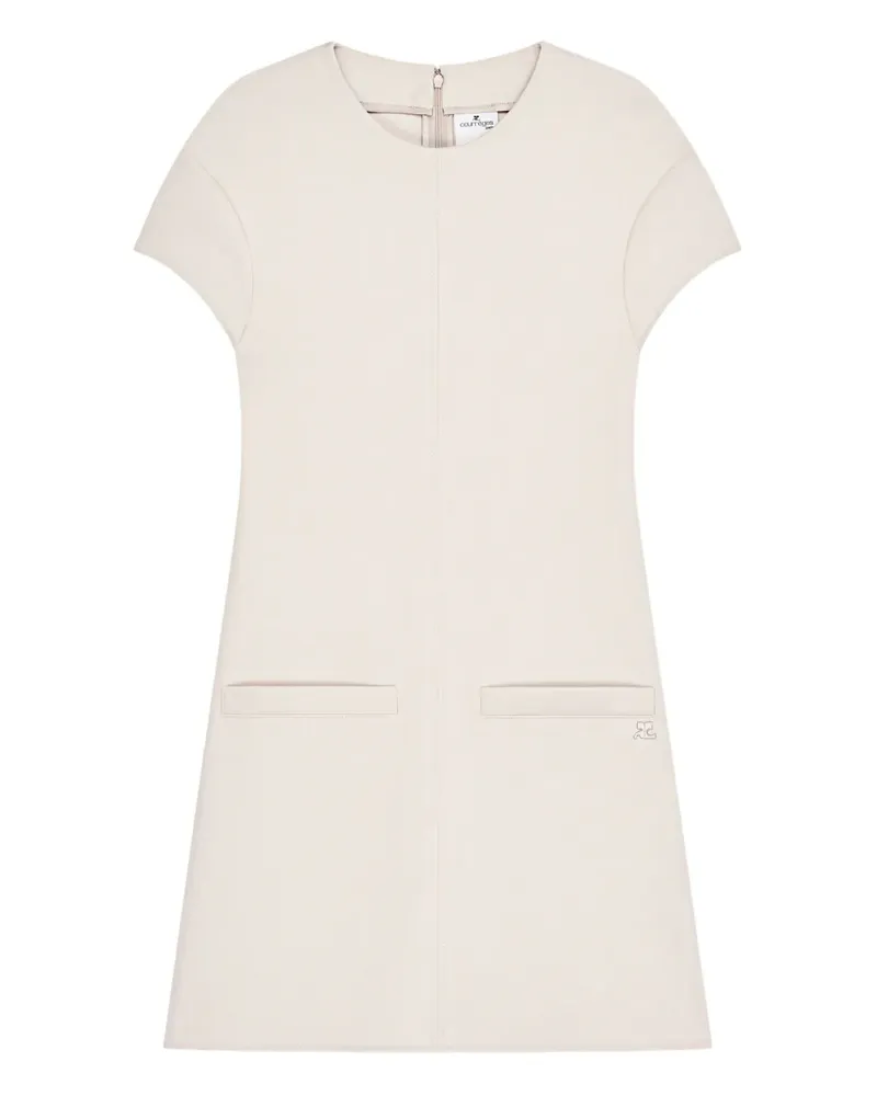 Courrèges Minikleid mit Taschen - Nude Nude